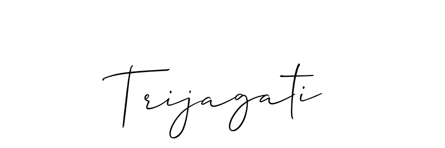 You should practise on your own different ways (Allison_Script) to write your name (Trijagati) in signature. don't let someone else do it for you. Trijagati signature style 2 images and pictures png