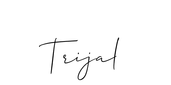 Also we have Trijal name is the best signature style. Create professional handwritten signature collection using Allison_Script autograph style. Trijal signature style 2 images and pictures png