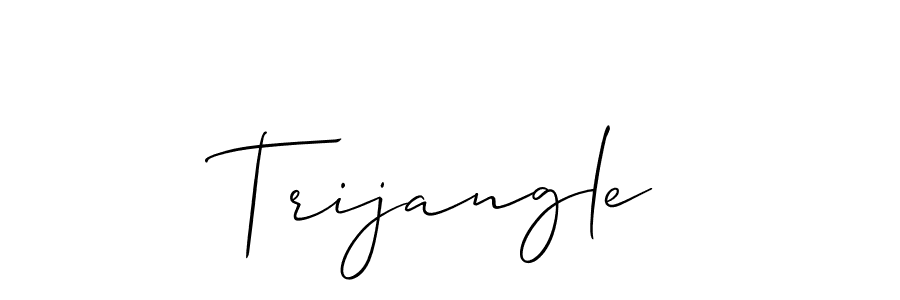 It looks lik you need a new signature style for name Trijangle. Design unique handwritten (Allison_Script) signature with our free signature maker in just a few clicks. Trijangle signature style 2 images and pictures png