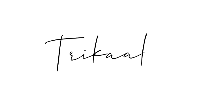 Once you've used our free online signature maker to create your best signature Allison_Script style, it's time to enjoy all of the benefits that Trikaal name signing documents. Trikaal signature style 2 images and pictures png