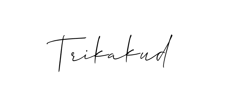 Once you've used our free online signature maker to create your best signature Allison_Script style, it's time to enjoy all of the benefits that Trikakud name signing documents. Trikakud signature style 2 images and pictures png