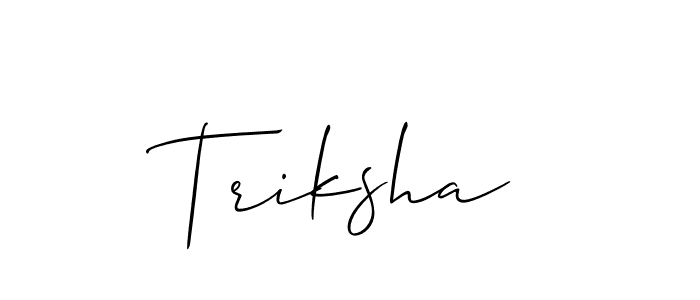 Check out images of Autograph of Triksha name. Actor Triksha Signature Style. Allison_Script is a professional sign style online. Triksha signature style 2 images and pictures png