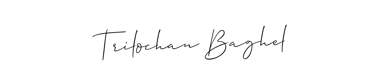 Also You can easily find your signature by using the search form. We will create Trilochan Baghel name handwritten signature images for you free of cost using Allison_Script sign style. Trilochan Baghel signature style 2 images and pictures png