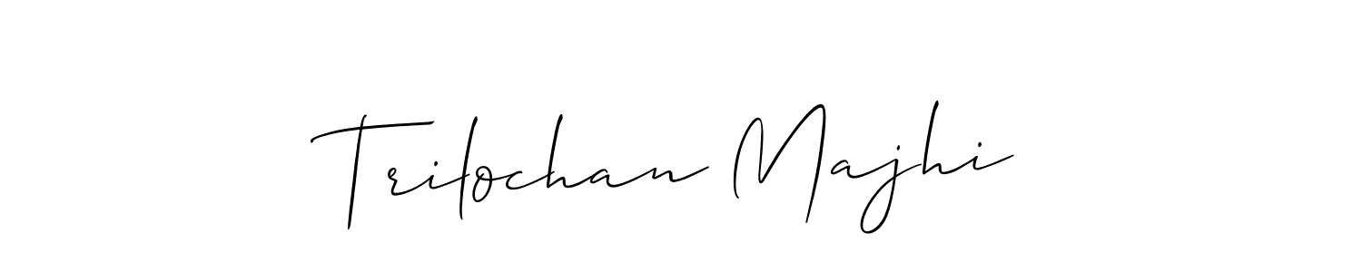 Allison_Script is a professional signature style that is perfect for those who want to add a touch of class to their signature. It is also a great choice for those who want to make their signature more unique. Get Trilochan Majhi name to fancy signature for free. Trilochan Majhi signature style 2 images and pictures png