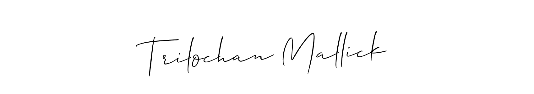The best way (Allison_Script) to make a short signature is to pick only two or three words in your name. The name Trilochan Mallick include a total of six letters. For converting this name. Trilochan Mallick signature style 2 images and pictures png