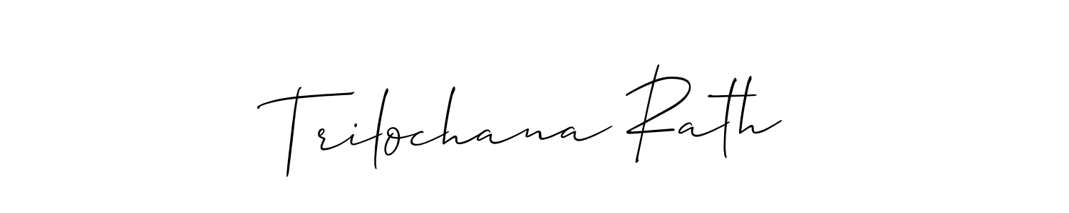 Allison_Script is a professional signature style that is perfect for those who want to add a touch of class to their signature. It is also a great choice for those who want to make their signature more unique. Get Trilochana Rath name to fancy signature for free. Trilochana Rath signature style 2 images and pictures png