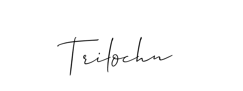 The best way (Allison_Script) to make a short signature is to pick only two or three words in your name. The name Trilochn include a total of six letters. For converting this name. Trilochn signature style 2 images and pictures png