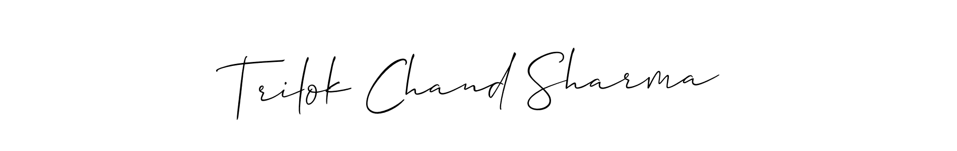 Similarly Allison_Script is the best handwritten signature design. Signature creator online .You can use it as an online autograph creator for name Trilok Chand Sharma. Trilok Chand Sharma signature style 2 images and pictures png