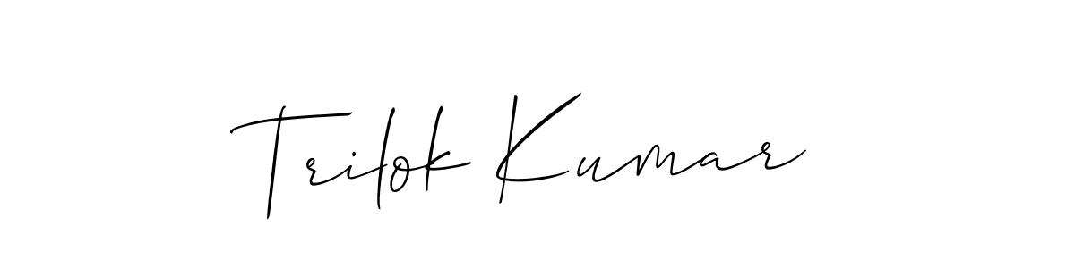 Make a short Trilok Kumar signature style. Manage your documents anywhere anytime using Allison_Script. Create and add eSignatures, submit forms, share and send files easily. Trilok Kumar signature style 2 images and pictures png