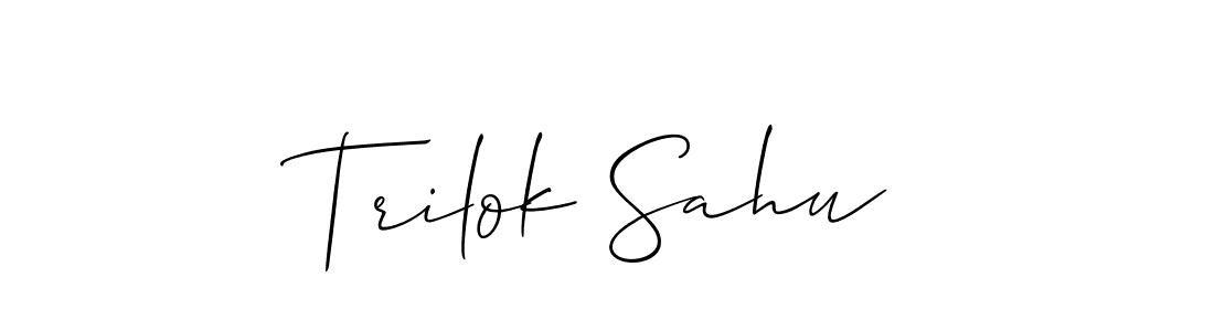 How to Draw Trilok Sahu signature style? Allison_Script is a latest design signature styles for name Trilok Sahu. Trilok Sahu signature style 2 images and pictures png