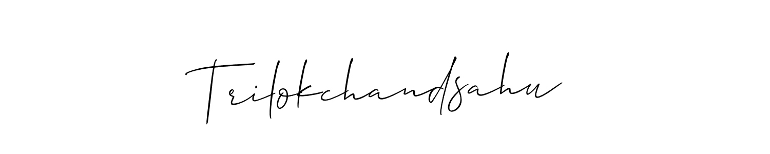 Trilokchandsahu stylish signature style. Best Handwritten Sign (Allison_Script) for my name. Handwritten Signature Collection Ideas for my name Trilokchandsahu. Trilokchandsahu signature style 2 images and pictures png