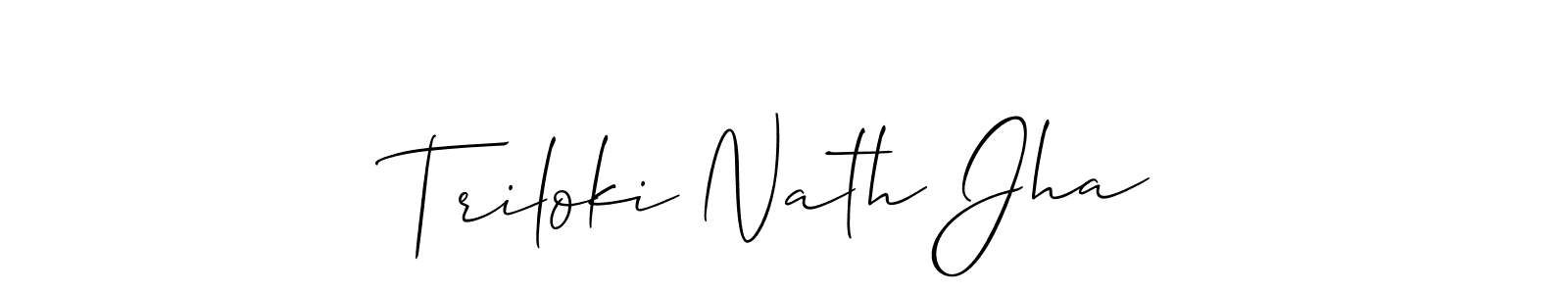 Also we have Triloki Nath Jha name is the best signature style. Create professional handwritten signature collection using Allison_Script autograph style. Triloki Nath Jha signature style 2 images and pictures png