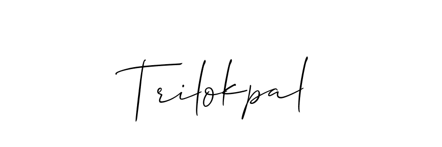 Trilokpal stylish signature style. Best Handwritten Sign (Allison_Script) for my name. Handwritten Signature Collection Ideas for my name Trilokpal. Trilokpal signature style 2 images and pictures png