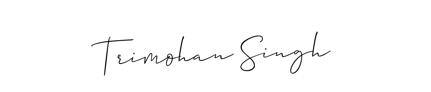 Similarly Allison_Script is the best handwritten signature design. Signature creator online .You can use it as an online autograph creator for name Trimohan Singh. Trimohan Singh signature style 2 images and pictures png