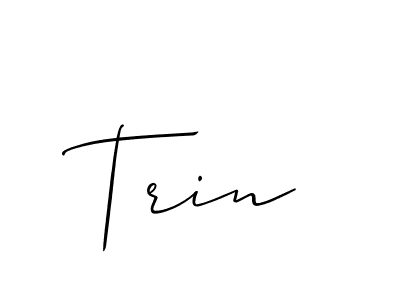 It looks lik you need a new signature style for name Trin. Design unique handwritten (Allison_Script) signature with our free signature maker in just a few clicks. Trin signature style 2 images and pictures png