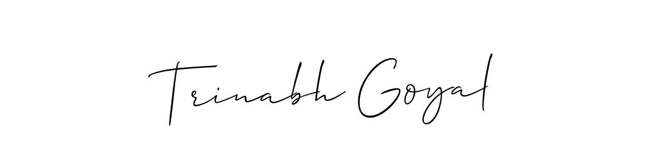 Also You can easily find your signature by using the search form. We will create Trinabh Goyal name handwritten signature images for you free of cost using Allison_Script sign style. Trinabh Goyal signature style 2 images and pictures png