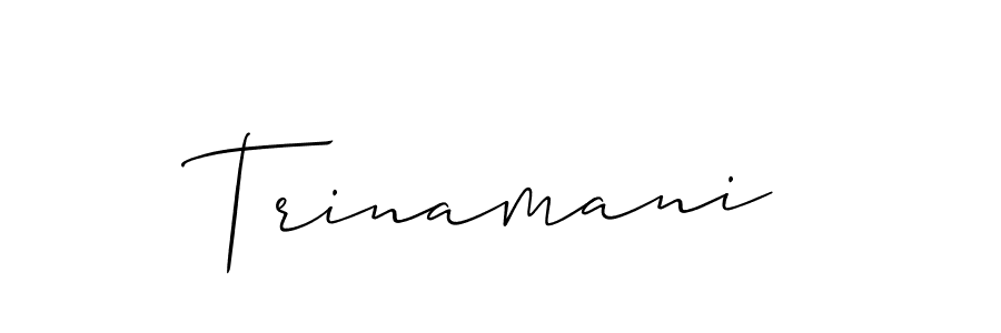 Trinamani stylish signature style. Best Handwritten Sign (Allison_Script) for my name. Handwritten Signature Collection Ideas for my name Trinamani. Trinamani signature style 2 images and pictures png