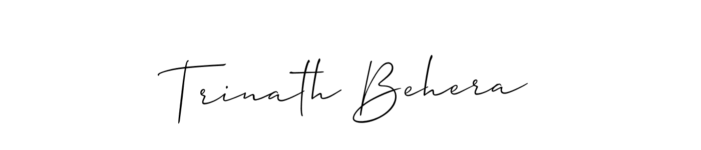 Also You can easily find your signature by using the search form. We will create Trinath Behera name handwritten signature images for you free of cost using Allison_Script sign style. Trinath Behera signature style 2 images and pictures png