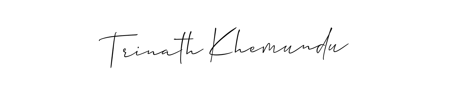 Here are the top 10 professional signature styles for the name Trinath Khemundu. These are the best autograph styles you can use for your name. Trinath Khemundu signature style 2 images and pictures png