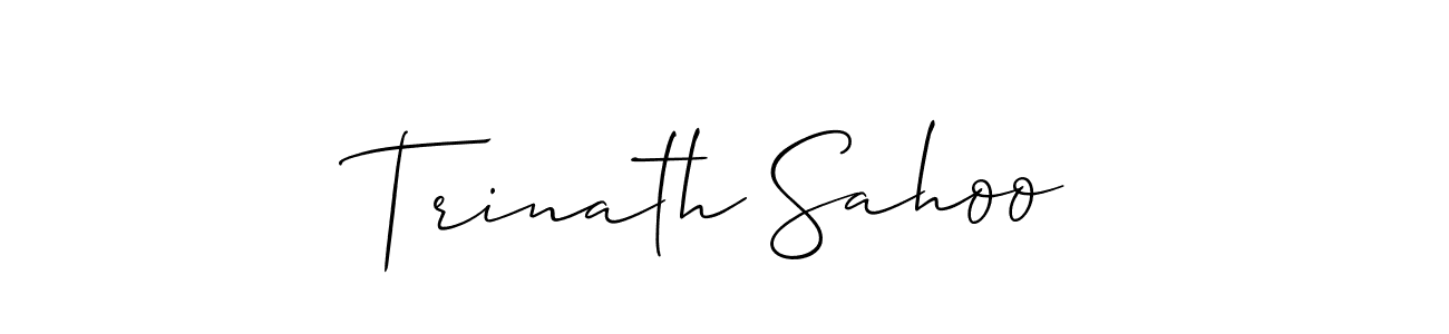 Design your own signature with our free online signature maker. With this signature software, you can create a handwritten (Allison_Script) signature for name Trinath Sahoo. Trinath Sahoo signature style 2 images and pictures png