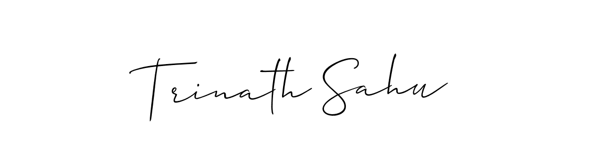 Create a beautiful signature design for name Trinath Sahu. With this signature (Allison_Script) fonts, you can make a handwritten signature for free. Trinath Sahu signature style 2 images and pictures png