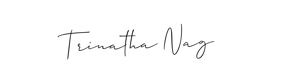 Design your own signature with our free online signature maker. With this signature software, you can create a handwritten (Allison_Script) signature for name Trinatha Nag. Trinatha Nag signature style 2 images and pictures png