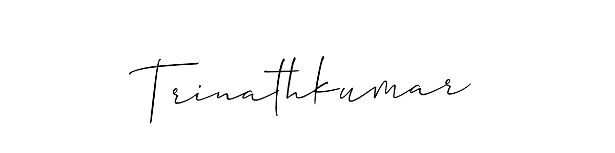 Create a beautiful signature design for name Trinathkumar. With this signature (Allison_Script) fonts, you can make a handwritten signature for free. Trinathkumar signature style 2 images and pictures png