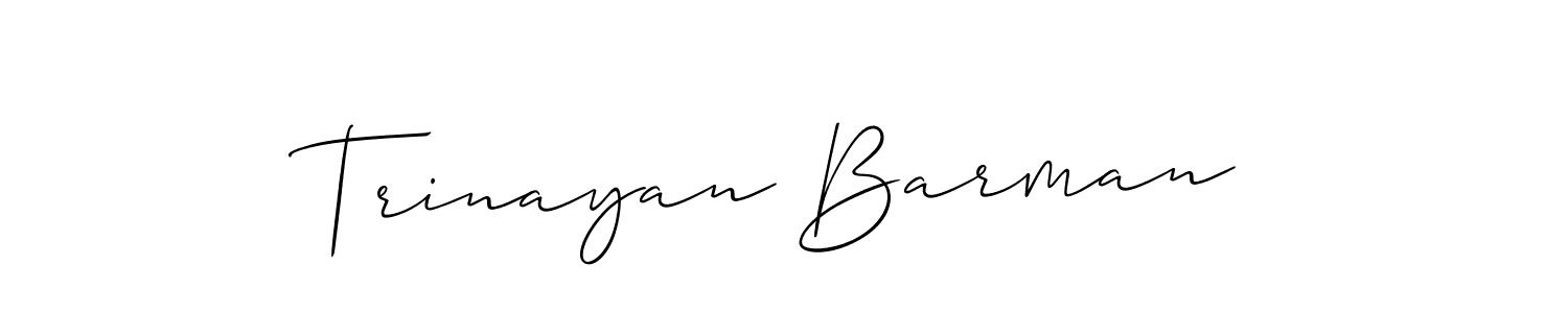 Design your own signature with our free online signature maker. With this signature software, you can create a handwritten (Allison_Script) signature for name Trinayan Barman. Trinayan Barman signature style 2 images and pictures png