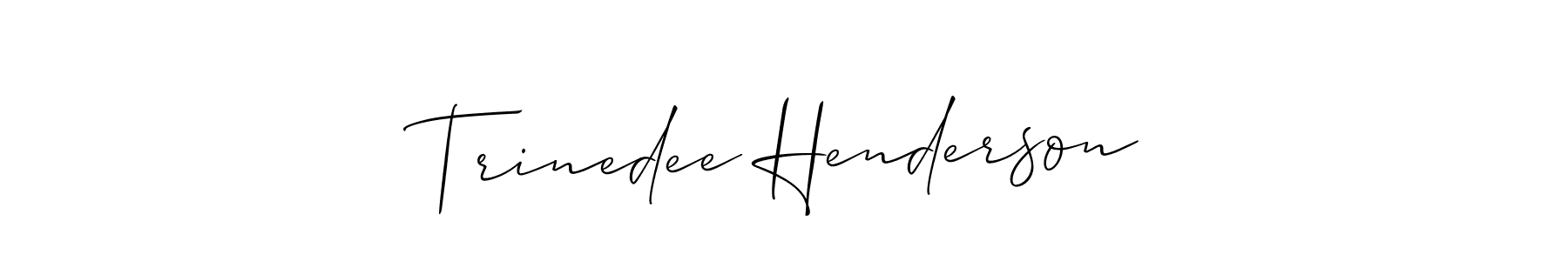 How to make Trinedee Henderson name signature. Use Allison_Script style for creating short signs online. This is the latest handwritten sign. Trinedee Henderson signature style 2 images and pictures png