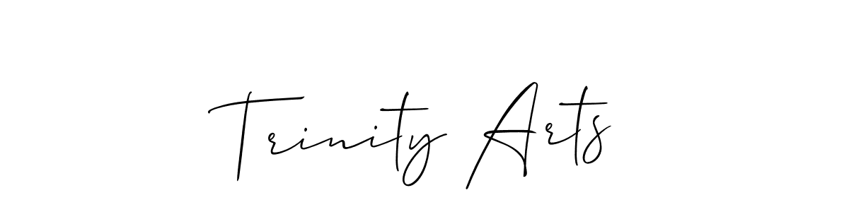 The best way (Allison_Script) to make a short signature is to pick only two or three words in your name. The name Trinity Arts include a total of six letters. For converting this name. Trinity Arts signature style 2 images and pictures png