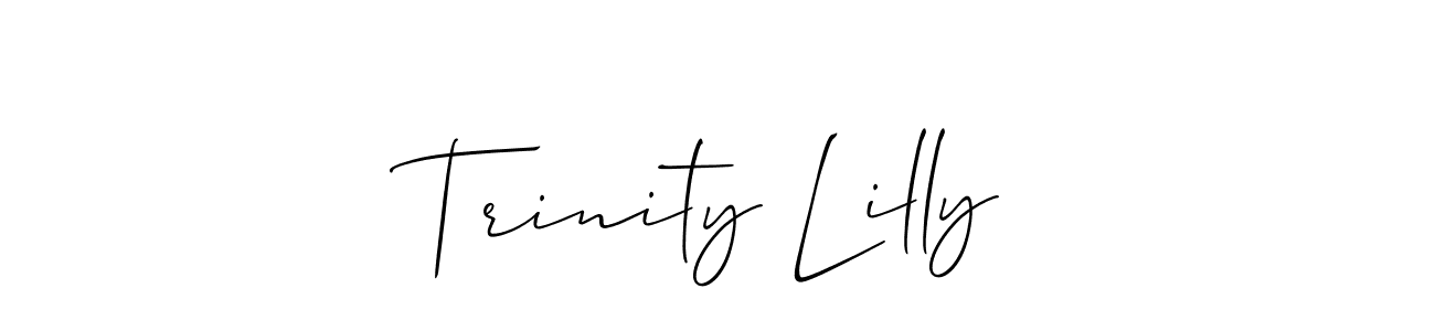 How to Draw Trinity Lilly signature style? Allison_Script is a latest design signature styles for name Trinity Lilly. Trinity Lilly signature style 2 images and pictures png