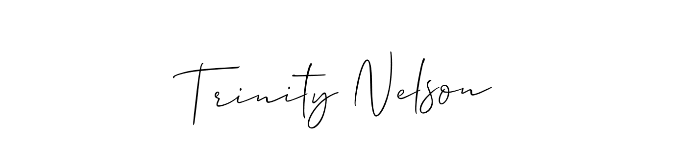 Create a beautiful signature design for name Trinity Nelson. With this signature (Allison_Script) fonts, you can make a handwritten signature for free. Trinity Nelson signature style 2 images and pictures png