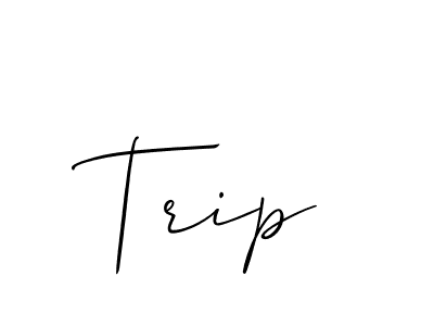 The best way (Allison_Script) to make a short signature is to pick only two or three words in your name. The name Trip include a total of six letters. For converting this name. Trip signature style 2 images and pictures png