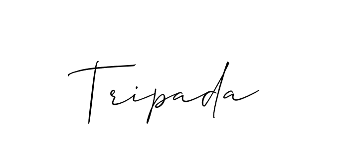 Create a beautiful signature design for name Tripada. With this signature (Allison_Script) fonts, you can make a handwritten signature for free. Tripada signature style 2 images and pictures png