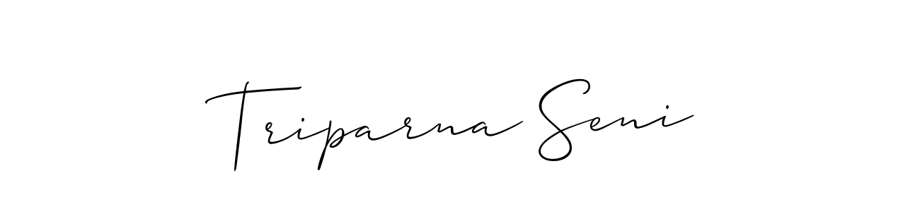 Triparna Seni stylish signature style. Best Handwritten Sign (Allison_Script) for my name. Handwritten Signature Collection Ideas for my name Triparna Seni. Triparna Seni signature style 2 images and pictures png