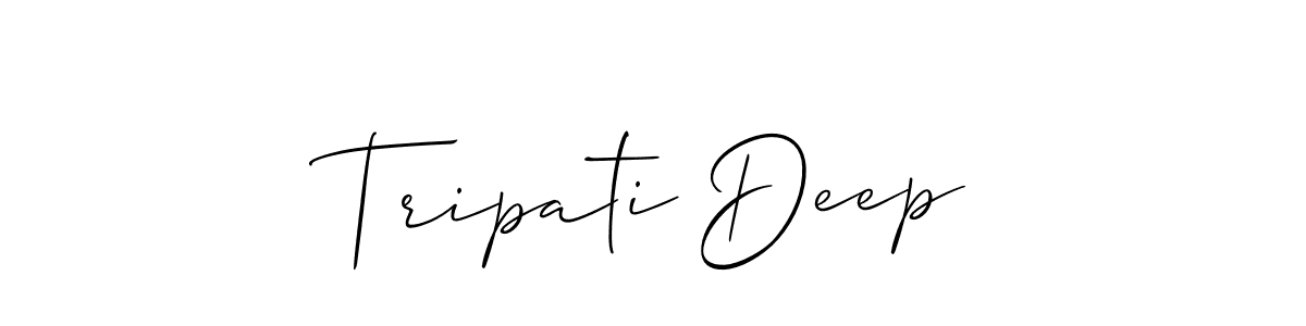 Use a signature maker to create a handwritten signature online. With this signature software, you can design (Allison_Script) your own signature for name Tripati Deep. Tripati Deep signature style 2 images and pictures png