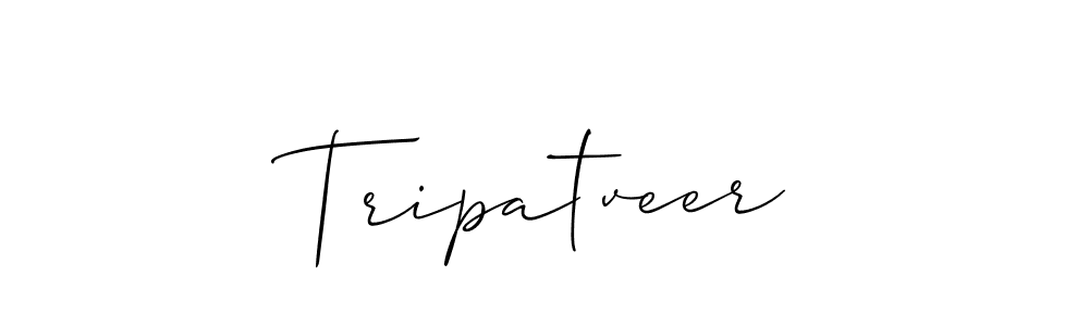 Make a beautiful signature design for name Tripatveer. With this signature (Allison_Script) style, you can create a handwritten signature for free. Tripatveer signature style 2 images and pictures png
