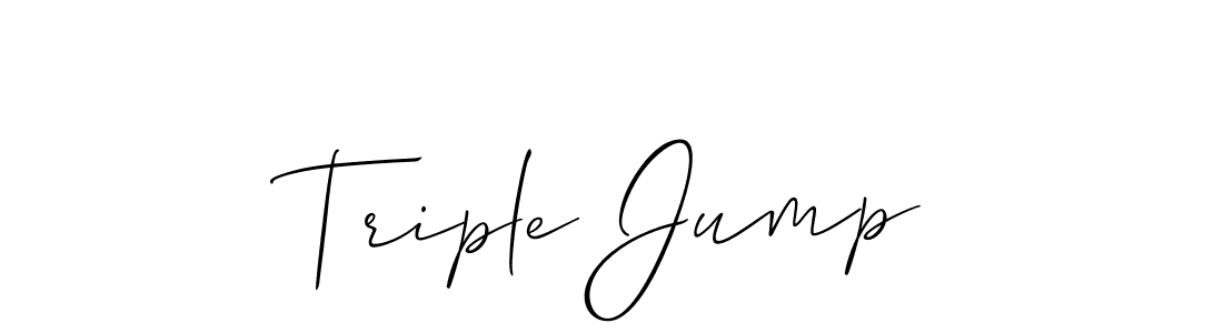 Also You can easily find your signature by using the search form. We will create Triple Jump name handwritten signature images for you free of cost using Allison_Script sign style. Triple Jump signature style 2 images and pictures png