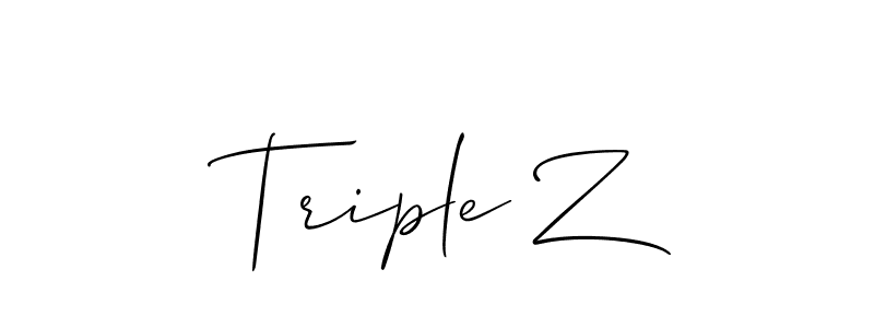 The best way (Allison_Script) to make a short signature is to pick only two or three words in your name. The name Triple Z include a total of six letters. For converting this name. Triple Z signature style 2 images and pictures png