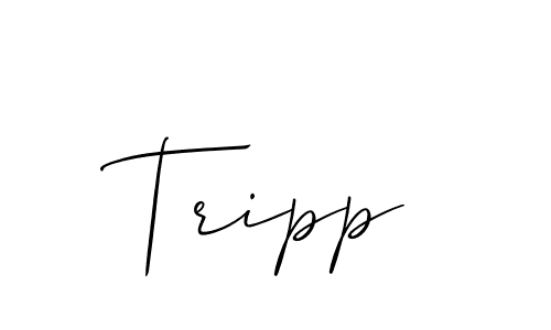 How to make Tripp signature? Allison_Script is a professional autograph style. Create handwritten signature for Tripp name. Tripp signature style 2 images and pictures png