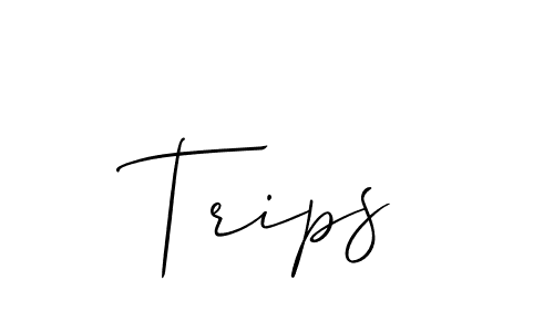 How to make Trips name signature. Use Allison_Script style for creating short signs online. This is the latest handwritten sign. Trips signature style 2 images and pictures png