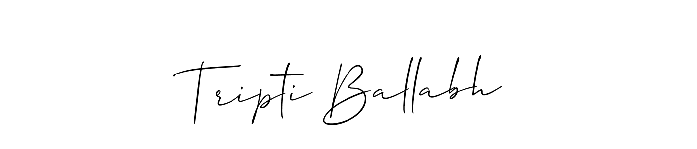 Make a beautiful signature design for name Tripti Ballabh. With this signature (Allison_Script) style, you can create a handwritten signature for free. Tripti Ballabh signature style 2 images and pictures png