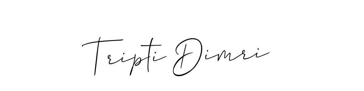 Also we have Tripti Dimri name is the best signature style. Create professional handwritten signature collection using Allison_Script autograph style. Tripti Dimri signature style 2 images and pictures png