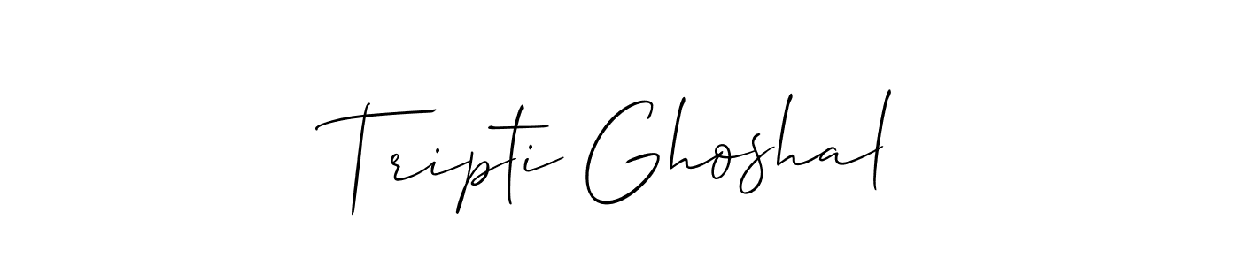 Make a beautiful signature design for name Tripti Ghoshal. With this signature (Allison_Script) style, you can create a handwritten signature for free. Tripti Ghoshal signature style 2 images and pictures png
