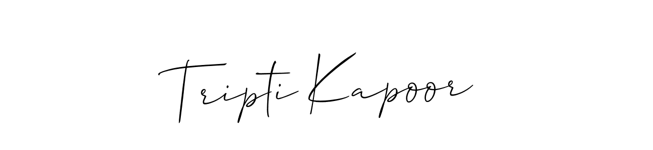 Create a beautiful signature design for name Tripti Kapoor. With this signature (Allison_Script) fonts, you can make a handwritten signature for free. Tripti Kapoor signature style 2 images and pictures png