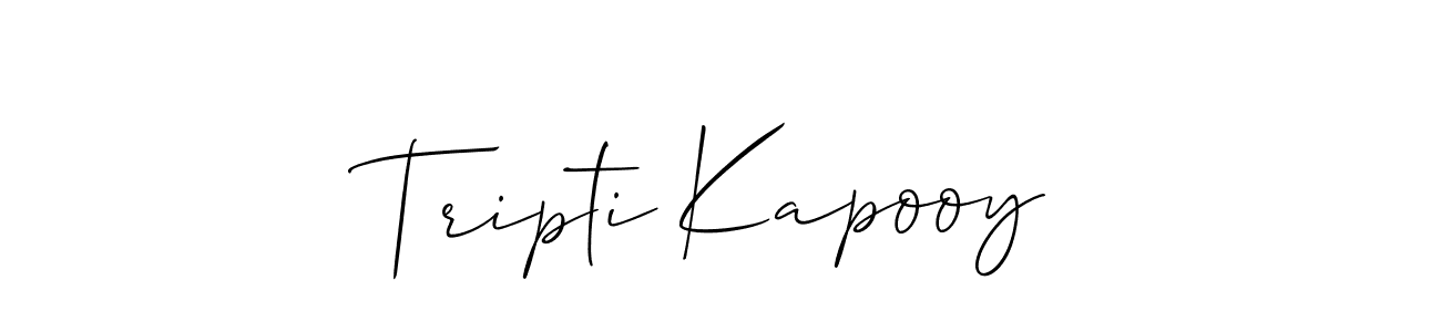 This is the best signature style for the Tripti Kapooy name. Also you like these signature font (Allison_Script). Mix name signature. Tripti Kapooy signature style 2 images and pictures png