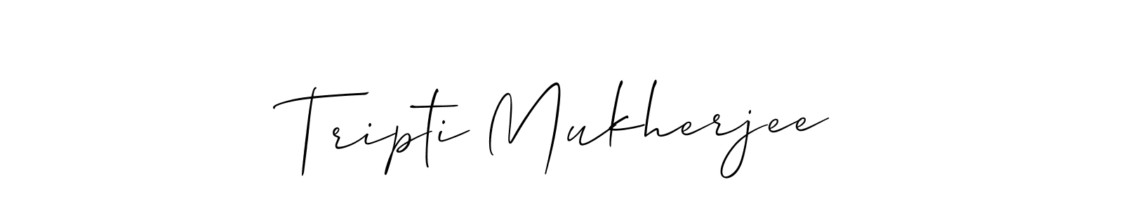 Create a beautiful signature design for name Tripti Mukherjee. With this signature (Allison_Script) fonts, you can make a handwritten signature for free. Tripti Mukherjee signature style 2 images and pictures png