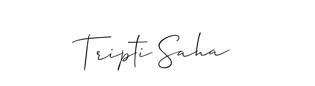 Design your own signature with our free online signature maker. With this signature software, you can create a handwritten (Allison_Script) signature for name Tripti Saha. Tripti Saha signature style 2 images and pictures png