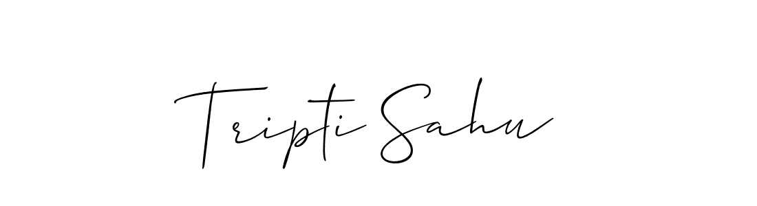 Create a beautiful signature design for name Tripti Sahu. With this signature (Allison_Script) fonts, you can make a handwritten signature for free. Tripti Sahu signature style 2 images and pictures png