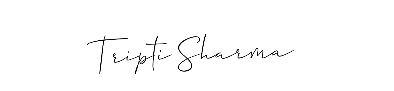 How to make Tripti Sharma name signature. Use Allison_Script style for creating short signs online. This is the latest handwritten sign. Tripti Sharma signature style 2 images and pictures png